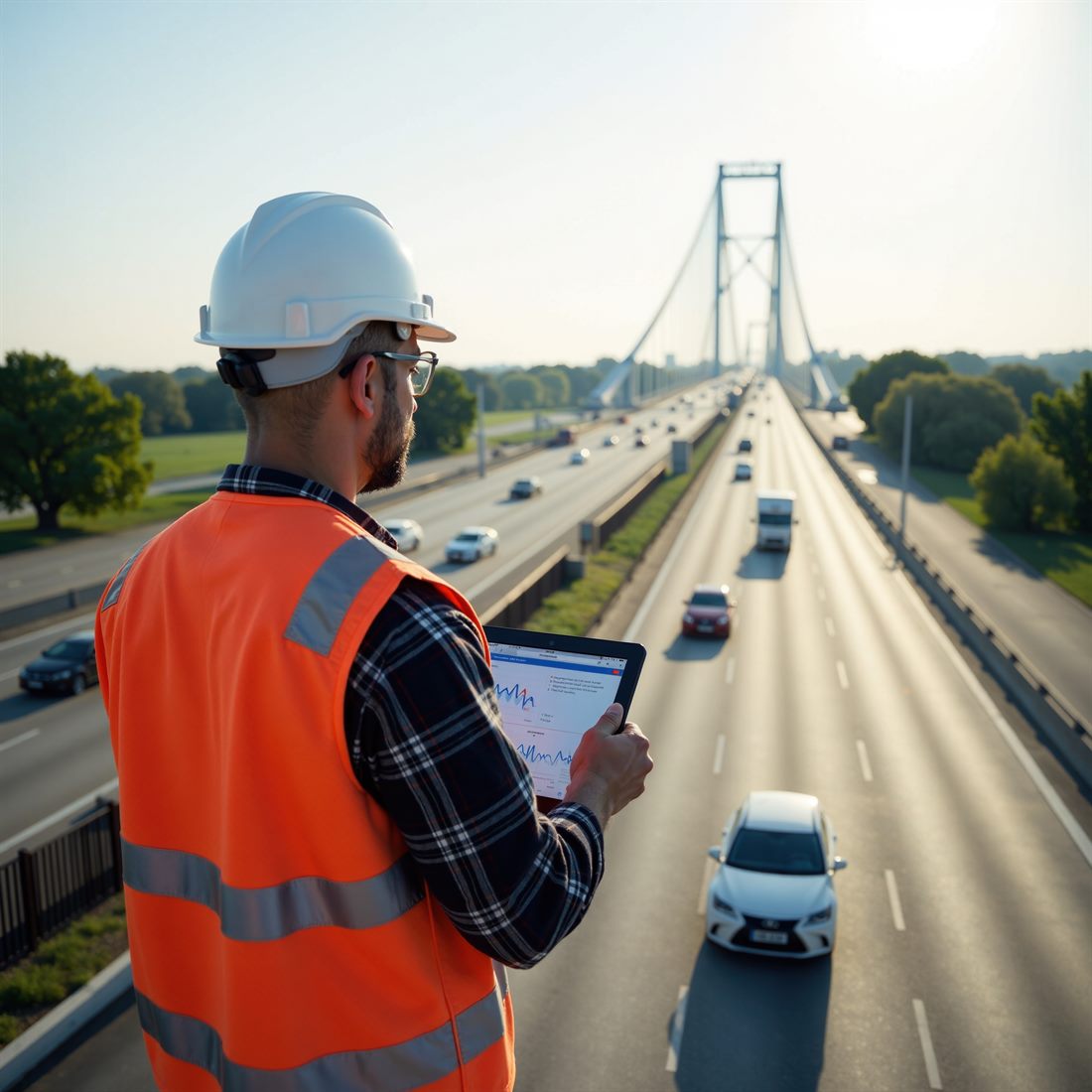 Engenheiro da Acessar monitorando rodovia